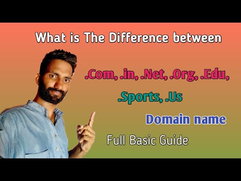 What are Difference between .Com, .in, .Net, .Org, .Edu, .sport's