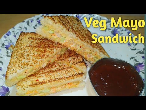 Grilled Veg Mayo Sandwich Recipe | Veg Mayonnaise Sandwich | LunchBox Recipe for Kids | Masala Zaika
