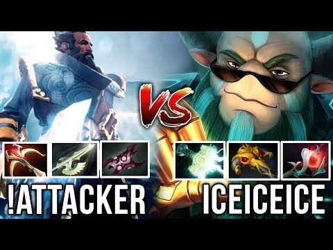 !Attacker Kunkka Lord vs iceiceice Nature Prophet Carry Battle - Dota 2