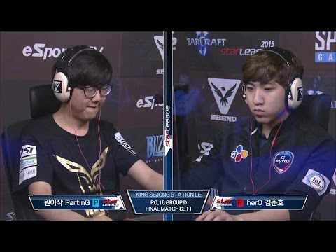 [SBENU SSL 2015] herO vs PartinG RO.16 GroupD final Match set1 -EsportsTV, Starcraft 2