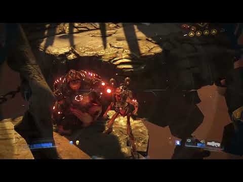 2 revenants fighting a mancubus