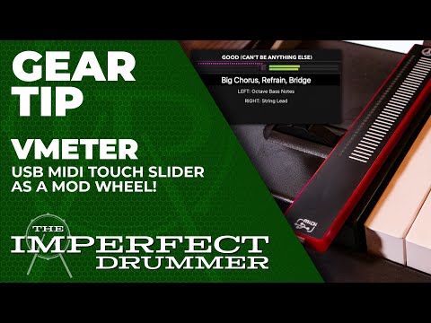 VMeter USB MIDI slider as a Mod Wheel with Midi Pipe, Main Stage and Sunday Keys template