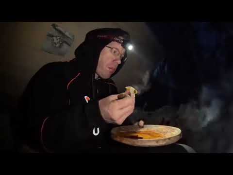 Outdoor boy cooking and eating compilation