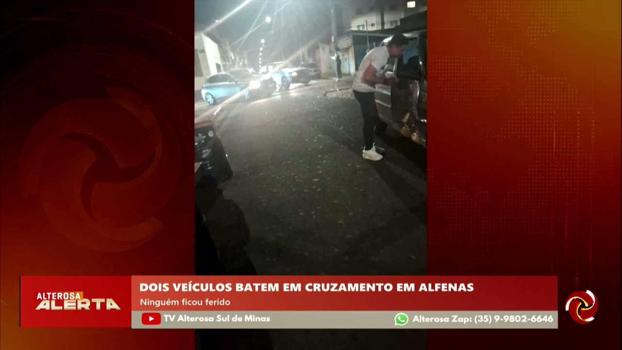 Mais uma batida foi registrada em cruzamento no centro de Alfenas