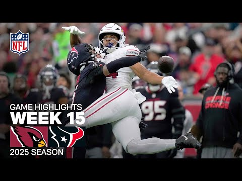 Arizona Cardinals vs. Houston Texans Game Highlights | NFL 2025 Season Week 15