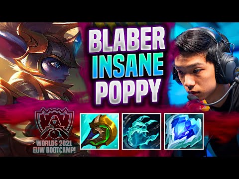 BLABER IS INSANE WITH POPPY! WORLDS BOOTCAMP EUW - C9 Blaber Plays Poppy JUNGLE vs Kayn! |