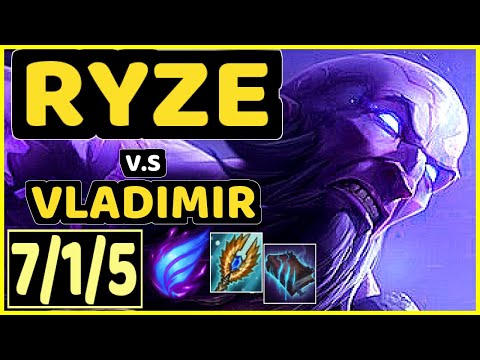 THAL (RYZE) vs VLADIMIR - QUADRAKILL 7/1/5 KDA TOP CHALLENGER GAMEPLAY - KR