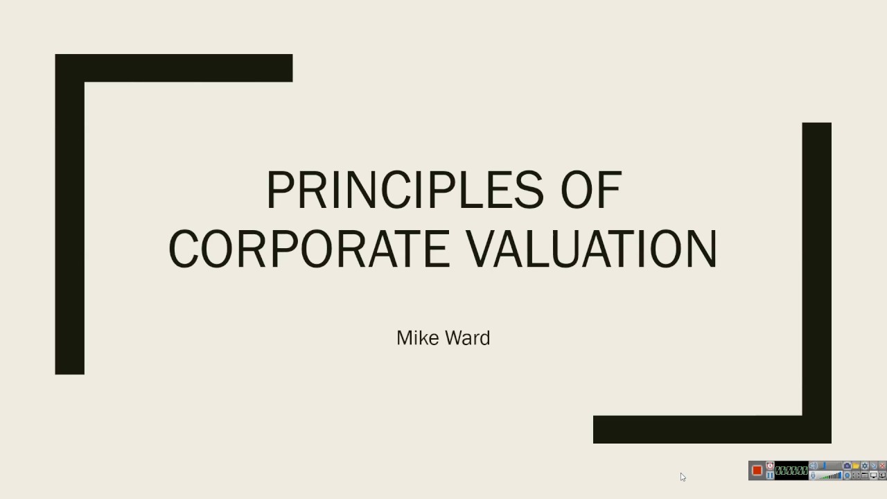 Valuation Principles - Introduction