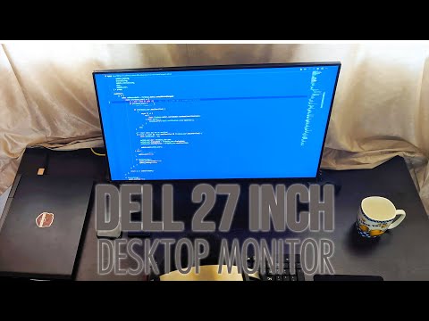 Image for YouTube video with title Dell 27 inch desktop monitor unboxing and 1st impressions viewable on the following URL https://youtu.be/QP0OaGmiIJ4