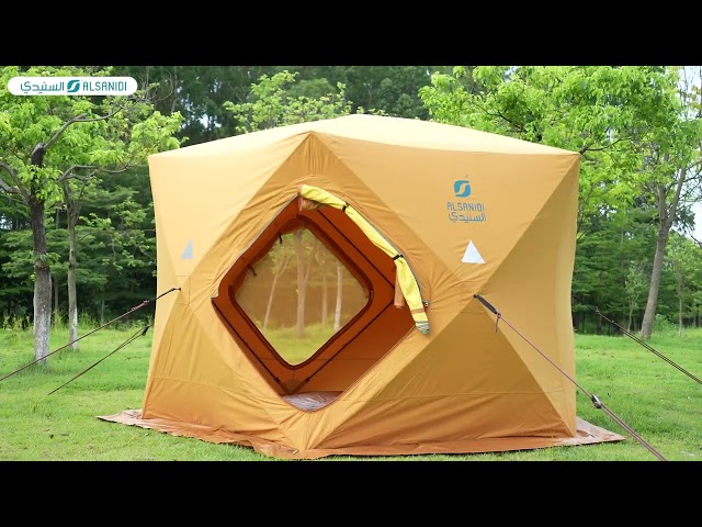 خيمة سفاري مبطنة قماش قطني 2.7×2.85×2.15م، توفر مس...