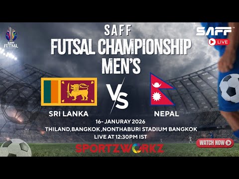 LIVE |SAFF Men’s Futsal Championship 2026 | Day 2 – Match 1 | Sri Lanka vs Nepal