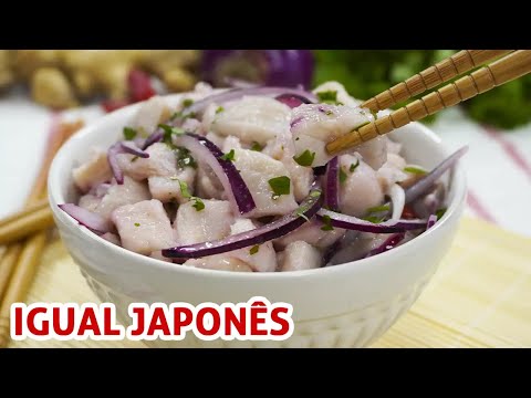 Ceviche de Tilápia como em um Restaurante Japonês