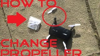 CHANGE PROPELLER / ROTORBLADE from JJRC H37 Elfie foldable mini Drone | HOW TO CHANGE, FIX & REPAIR