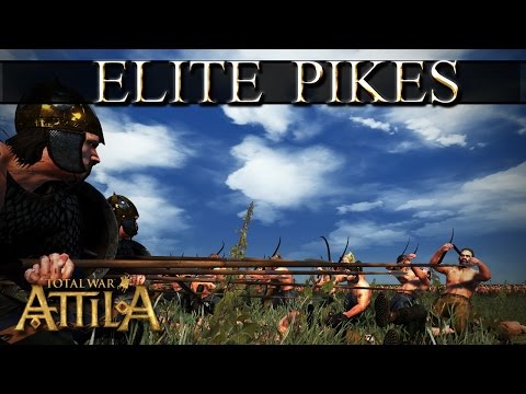 Total War Attila Mechanics - Beating Elite Pikes Frontally With Cheap Melee