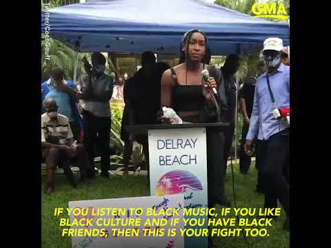 Coco Gauff delivers moving speech at Black Lives Matter rally in her hometown l GMA Digital