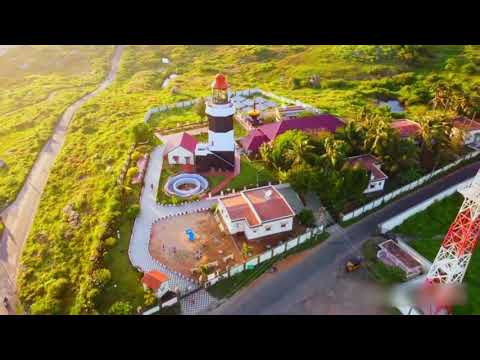 Bird's Eye View Of Lighthouse At a Beach In Tamil Nadu, India - 1191843