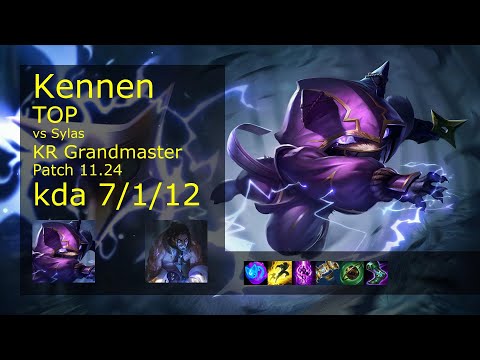 Kennen Top vs Sylas - KR 7/1/12 Patch 11.24 Gameplay // [롤] 케넨 vs 사일러스 탑