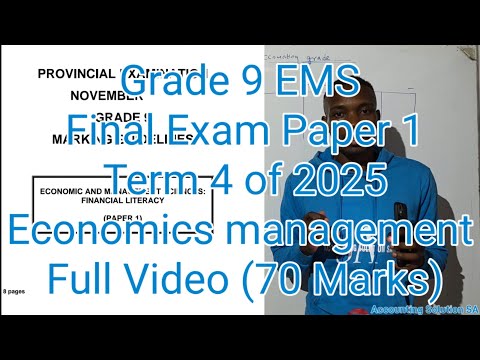 Grade 9 EMS (Economics Management Sciences) Term 4 | Final Exam Paper 1 of 2025