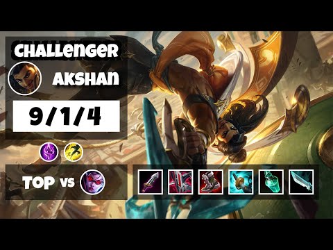 Akshan vs Vayne Top 11.24 Challenger S11 Gameplay (9/1/4) - NA