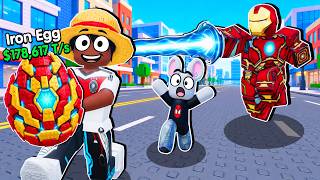 ROUBE UM OVO DE SUPER HERÓIS FAMOSOS NO ROBLOX com O LARRYZINHO!