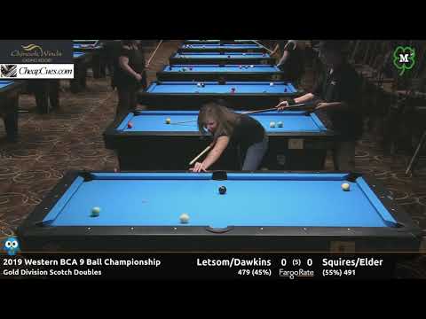 Letsom/Dawkins vs Squires/Elder - Gold Scotch Doubles - 2019 Western BCA 9 Ball Championship