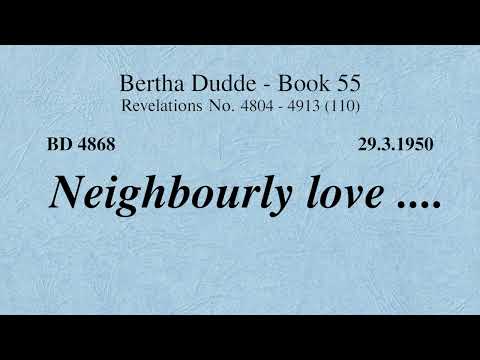 BD 4868 - NEIGHBOURLY LOVE ....