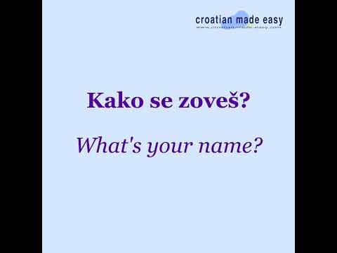Croatian Small Talk Phrases #01: What's your name? | Croatian-Made-Easy for Beginners - Level A1