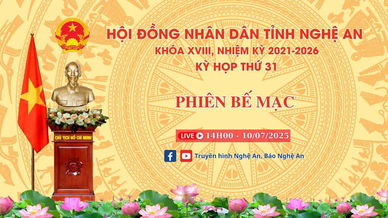 [Trực tiếp] Phiên bế mạc - Kỳ họp thứ 31 - Hội đồng Nhân dân tỉnh khóa XVIII