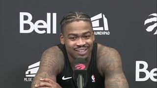 Jamal Shead PostGame Interview | New York Knicks vs Toronto Raptors