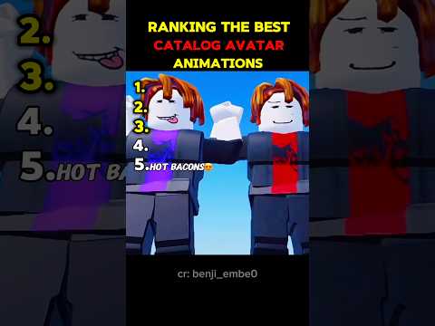 Ranking The Best Catalog Avatar Animation#roblox #catalog #bacon #demonslayer #99nightintheforest