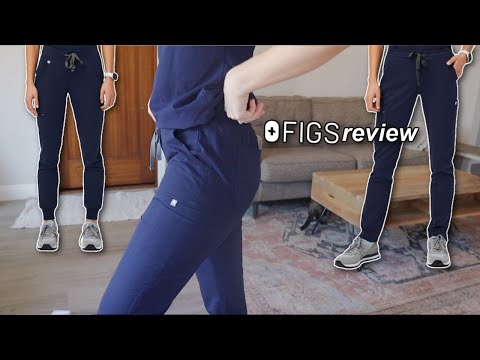 FIGS SCRUB PANTS *TRY ON* | comparing the zamora joggers vs yola skinny scrub pants