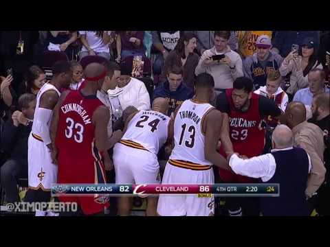 LeBron & Anthony Davis Jump into the Stands   Pelicans vs Cavaliers   Jan 2   2016