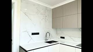 Современная угловая бело-коричневая кухня Проект 60 фото 4