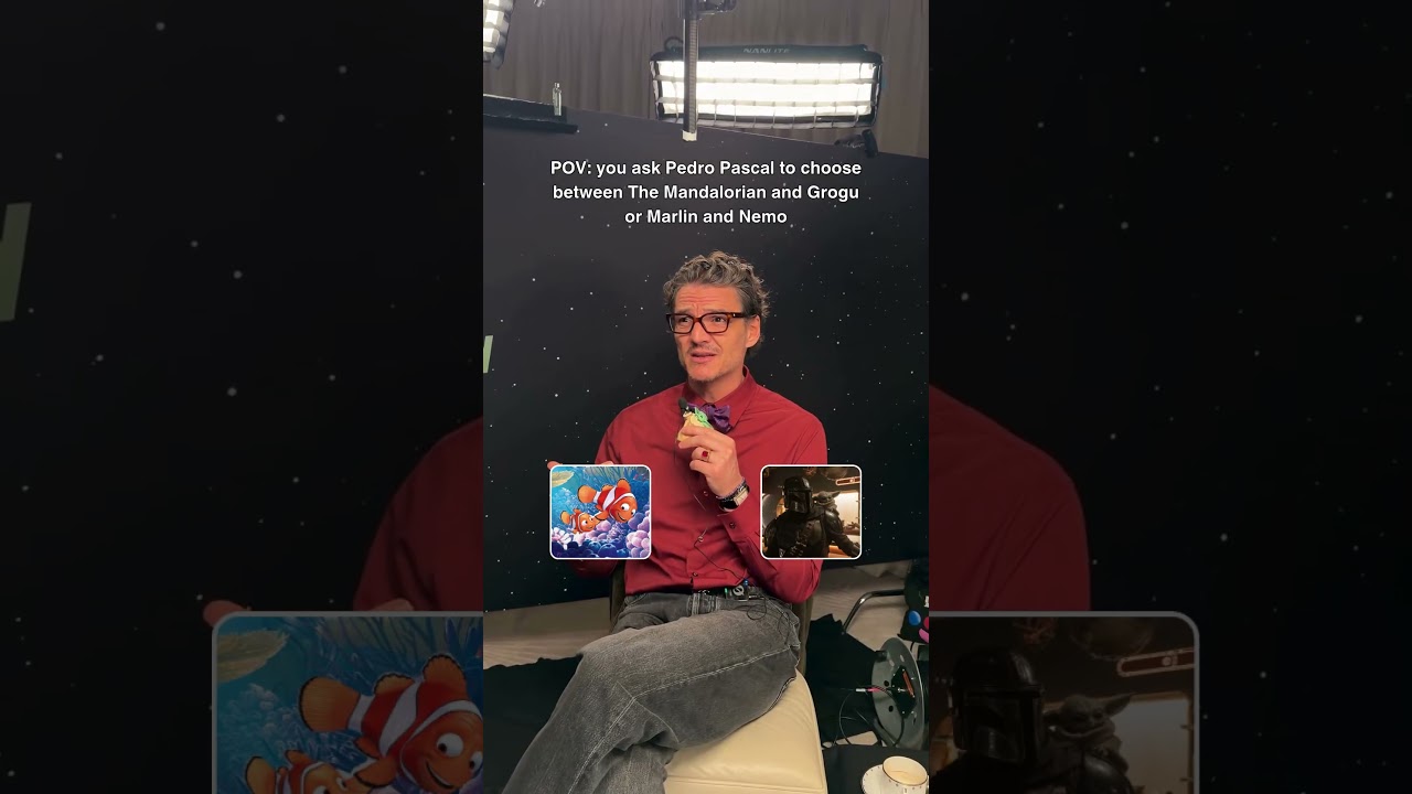 When you ask Pedro Pascal to choose between The Mandalorian and Grogu or Marlin and Nemo