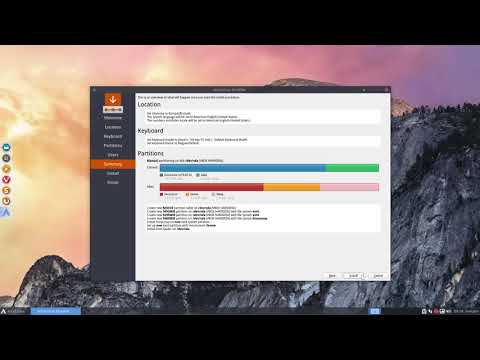 ArcoLinux : 994 calamares series : partitioning mbr  root  and home partition with swap