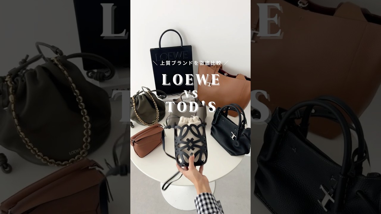迷いすぎて無理・・・！人気のLOEWEとTOD’Sの名品バッグを比較レビューしてみたよ🫶 #shorts #bag #バッグ #バッグの中身