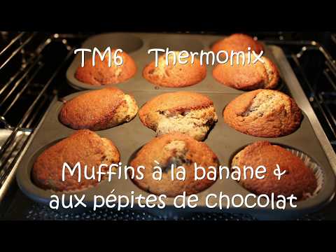 TM6 thermomix muffins à la banane et aux pépites de chocolat