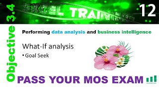 Download the video "12. Excel Goal Seek - solving for a desired output by changing an assumption that drives it."
