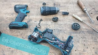 Reparatur Makita Akkuschrauber DHP483Z | Akku-Schlagbohrschrauber reparieren | Gelingt der Versuch..