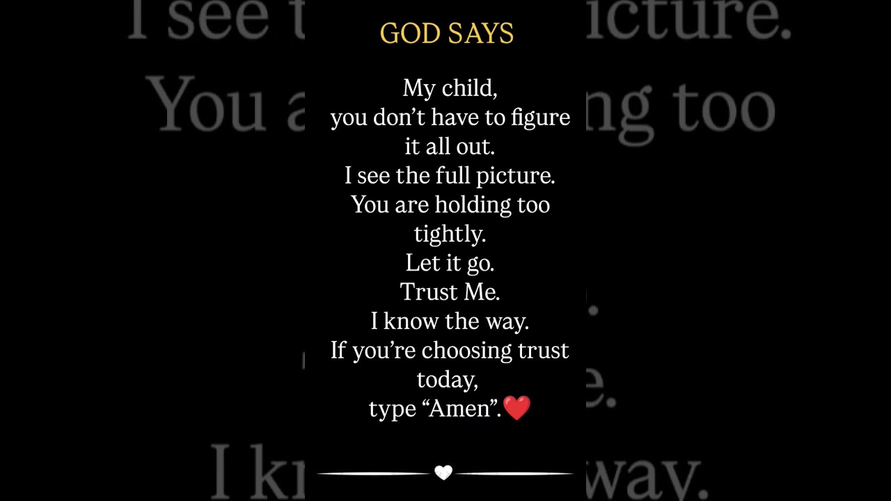 God Says: Trust Me, Let Go of Control #prayer#godswhisper#god #shorts#viral#reels #messagefromgod