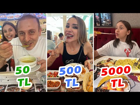 50 TL VS. 500 TL VS. 5000 TL İLE BİR GÜN GEÇİRMEK!