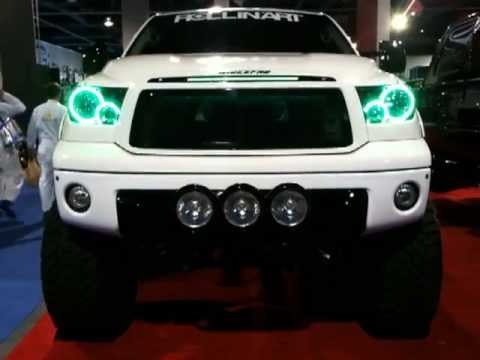 SEMA Tundra w/ Oracle Color Shift 2.0 Halos