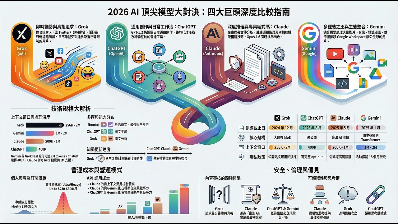 2026 AI 決戰：四大巨擘對決