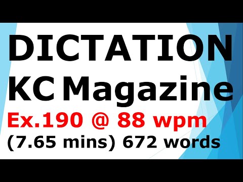 #shorthanddictation from Sir KC Magazine @ 88 wpm