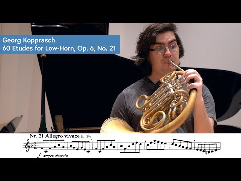 Georg Kopprasch, 60 Etudes for Low Horn Op. 6, Etude  No. 21, Allegro Vivace - Scott Leger Horn