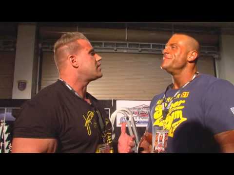 2012 Mr. Olympia Backstage: Jay Cutler with Evan Centopani