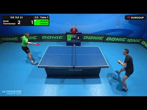18:50 Serhii Cherniavskyi 3-0 Anatolii Levshyn 14.05.2023 TT Euro.Cup Ukraine Star. Table 3
