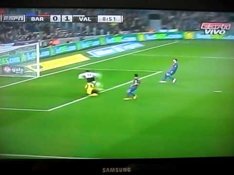 Barcelona (0) Valencia (1) Gol del argentino Piatti