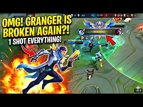 Mobile Legends - ONE-SHOT GRANGER IS BACK! 😱 BROKEN DAMAGE BUILD (MANIAC!) 🔥