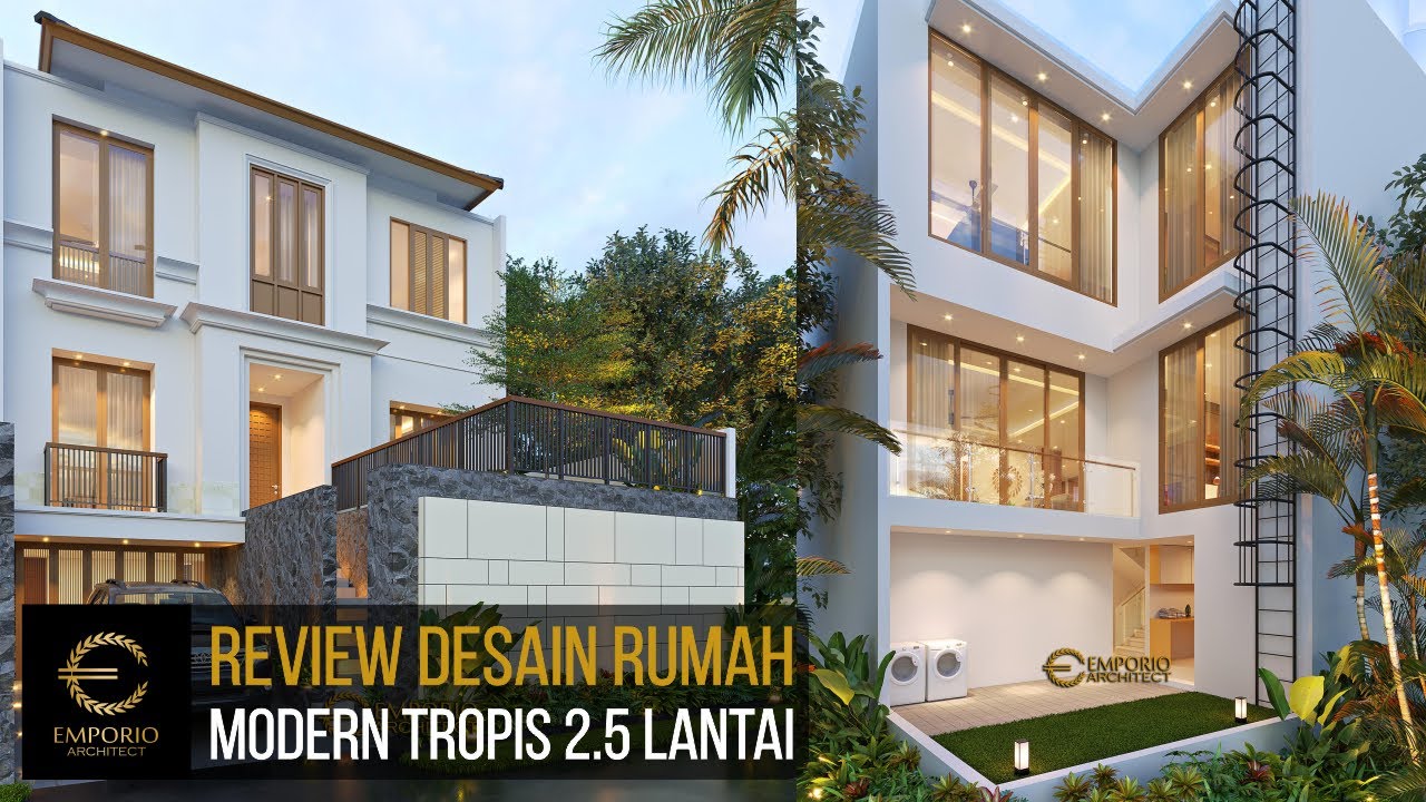 Video 3D Desain Rumah Modern 2.5 Lantai Bapak Bagas - Jakarta